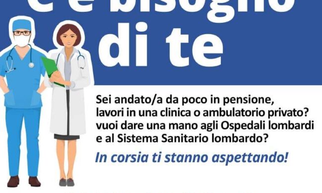 Coronavirus, C’è bisogno di te: al via la campagna per reclutare medici in pensione