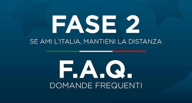 "Fase 2": online le risposte alle FAQ sul DPCM 26 aprile 2020